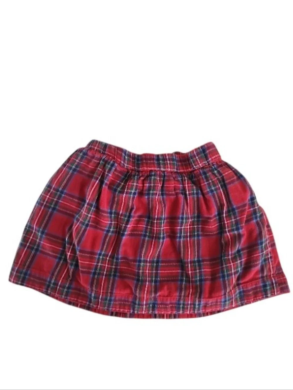 Mini Boden Plaid Skirt Girls 5-7 Years Red Tartan Lined Cotton Holiday Christmas